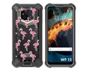 Funda Silicona Transparente para Oukitel WP15 diseño Flamenco Dibujos