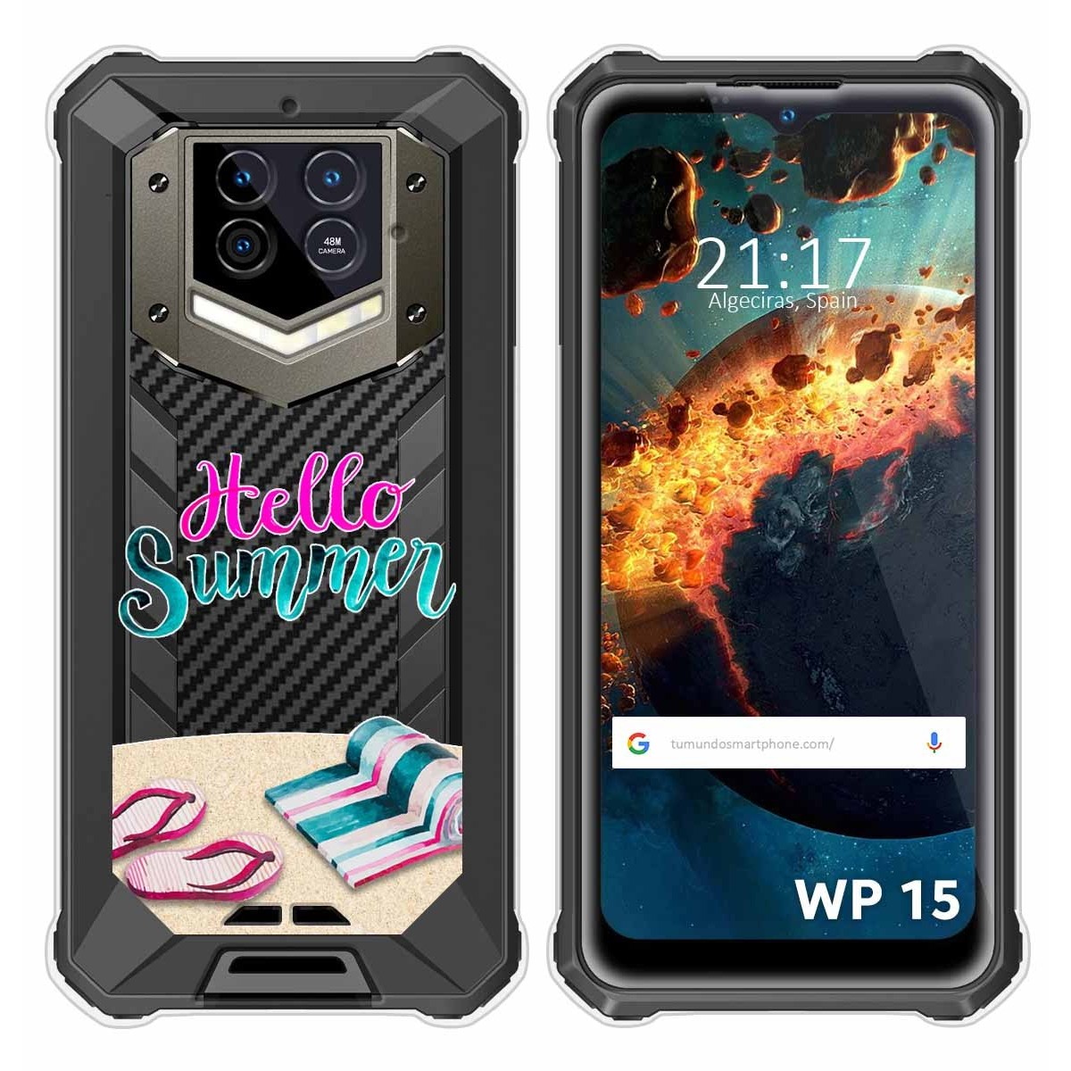 Funda Silicona Transparente para Oukitel WP15 diseño Summer Dibujos