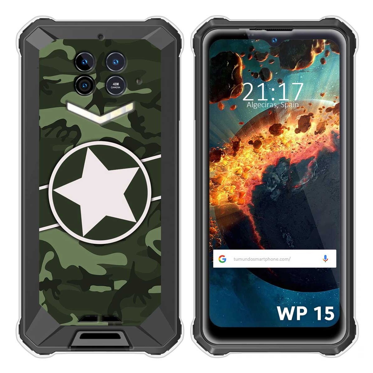 Funda Silicona para Oukitel WP15 diseño Camuflaje 01 Dibujos