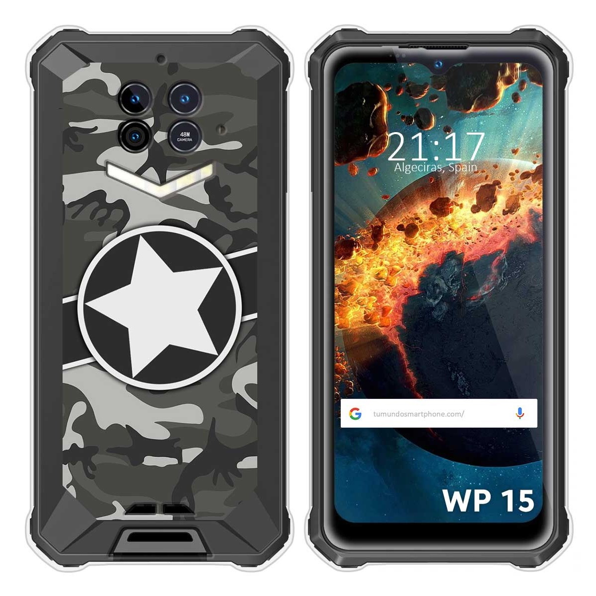 Funda Silicona para Oukitel WP15 diseño Camuflaje 02 Dibujos