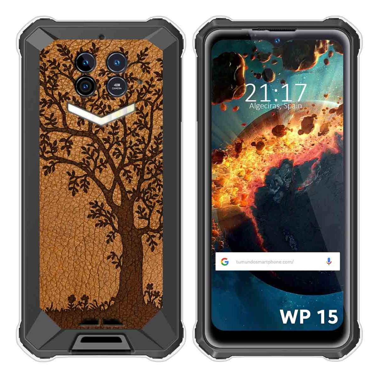 Funda Silicona para Oukitel WP15 diseño Cuero 03 Dibujos