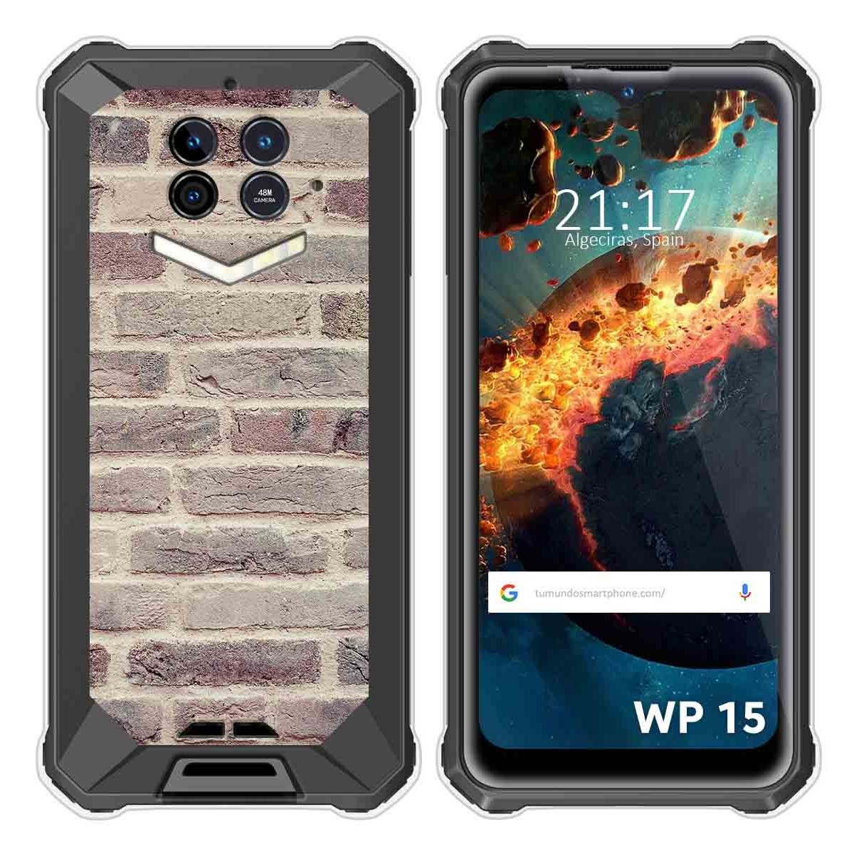 Funda Silicona para Oukitel WP15 diseño Ladrillo 01 Dibujos