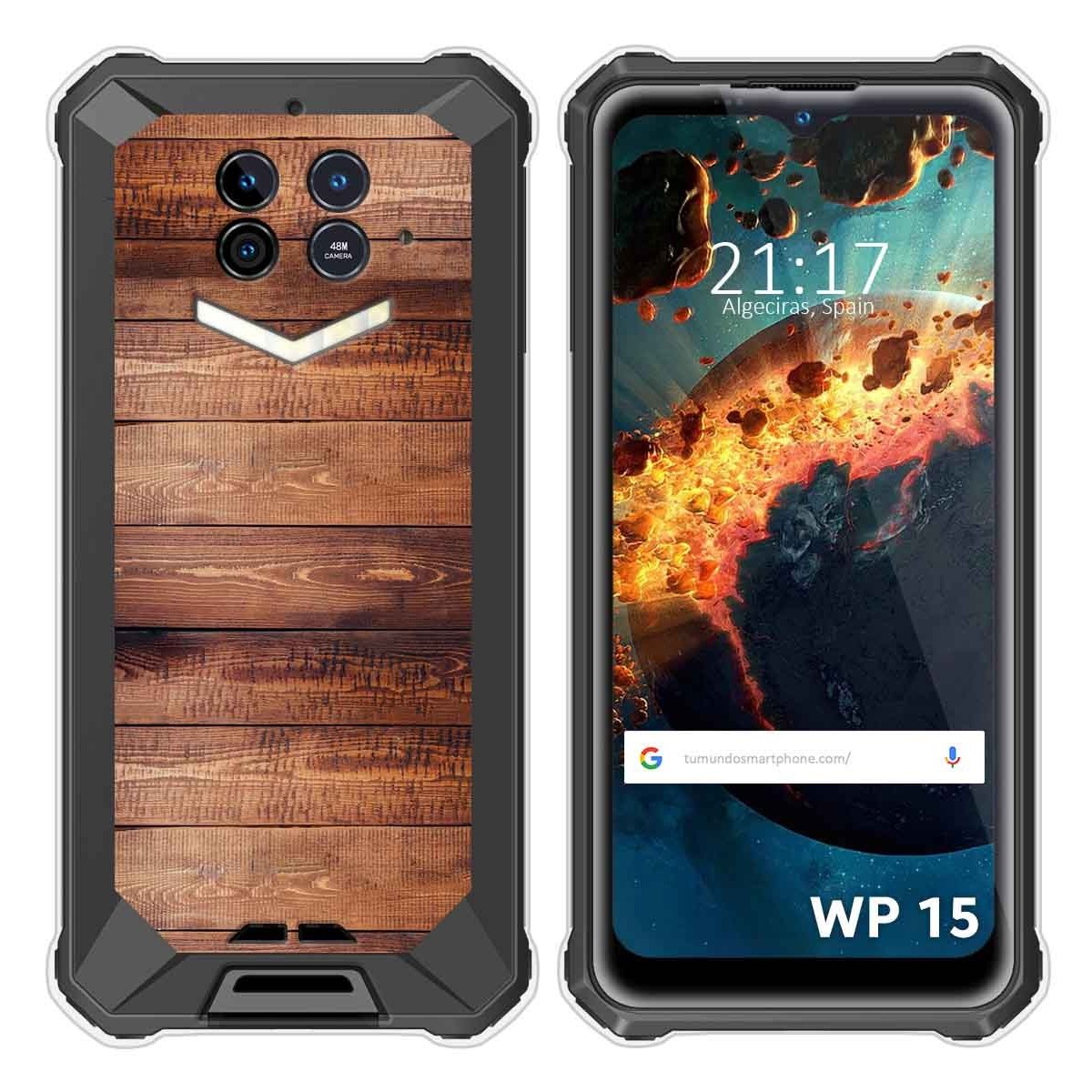 Funda Silicona para Oukitel WP15 diseño Madera 02 Dibujos