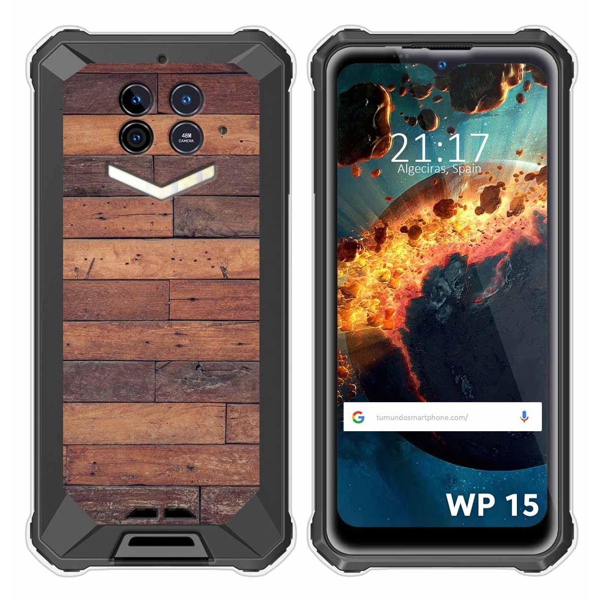 Funda Silicona para Oukitel WP15 diseño Madera 03 Dibujos