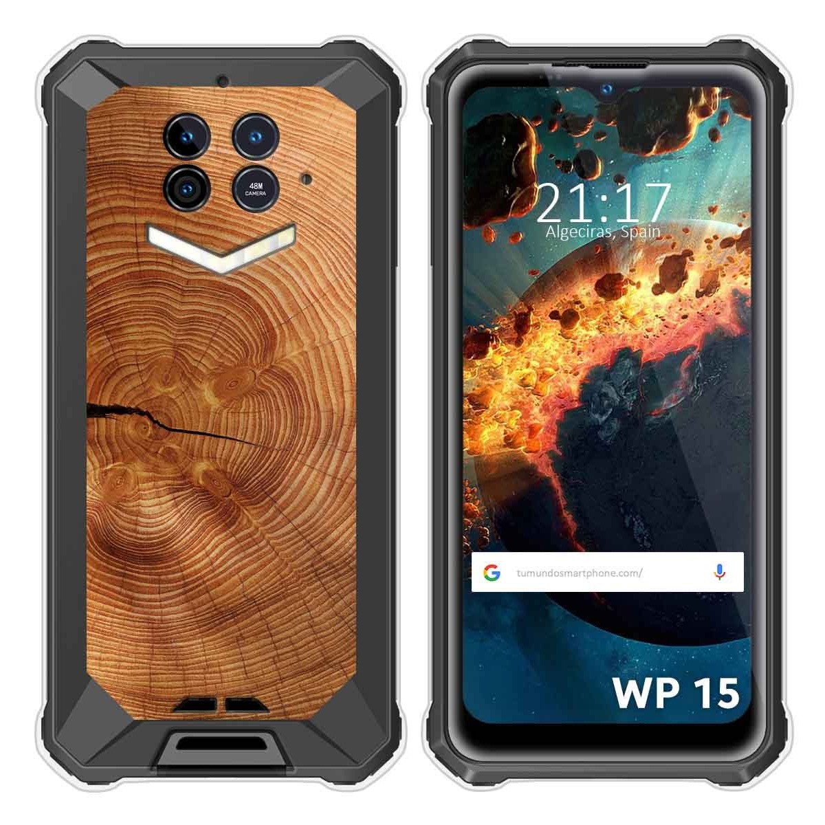 Funda Silicona para Oukitel WP15 diseño Madera 04 Dibujos