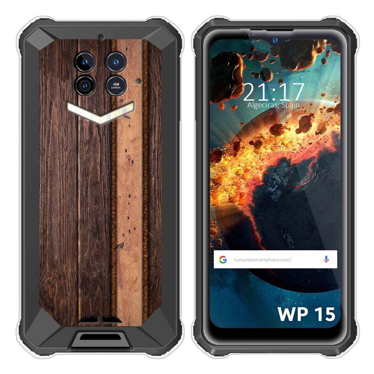 Funda Silicona para Oukitel WP15 diseño Madera 05 Dibujos