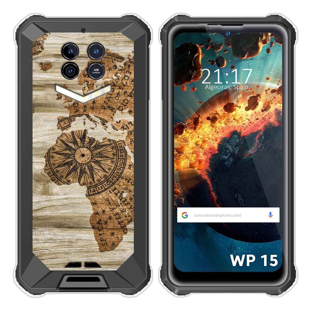 Funda Silicona para Oukitel WP15 diseño Madera 07 Dibujos