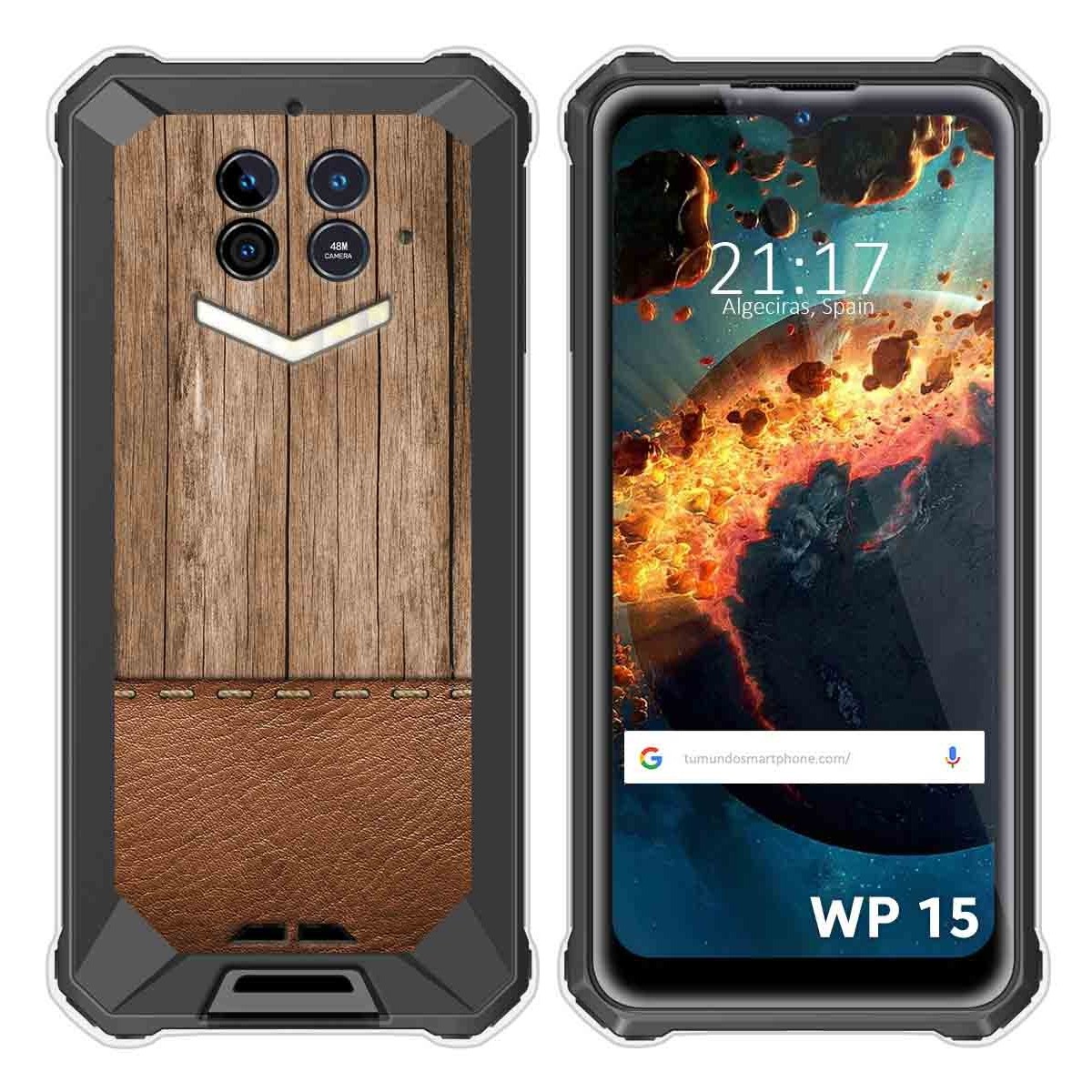 Funda Silicona para Oukitel WP15 diseño Madera 09 Dibujos