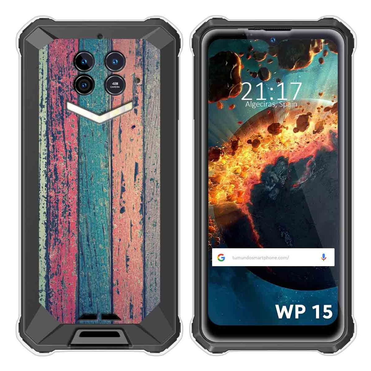 Funda Silicona para Oukitel WP15 diseño Madera 10 Dibujos