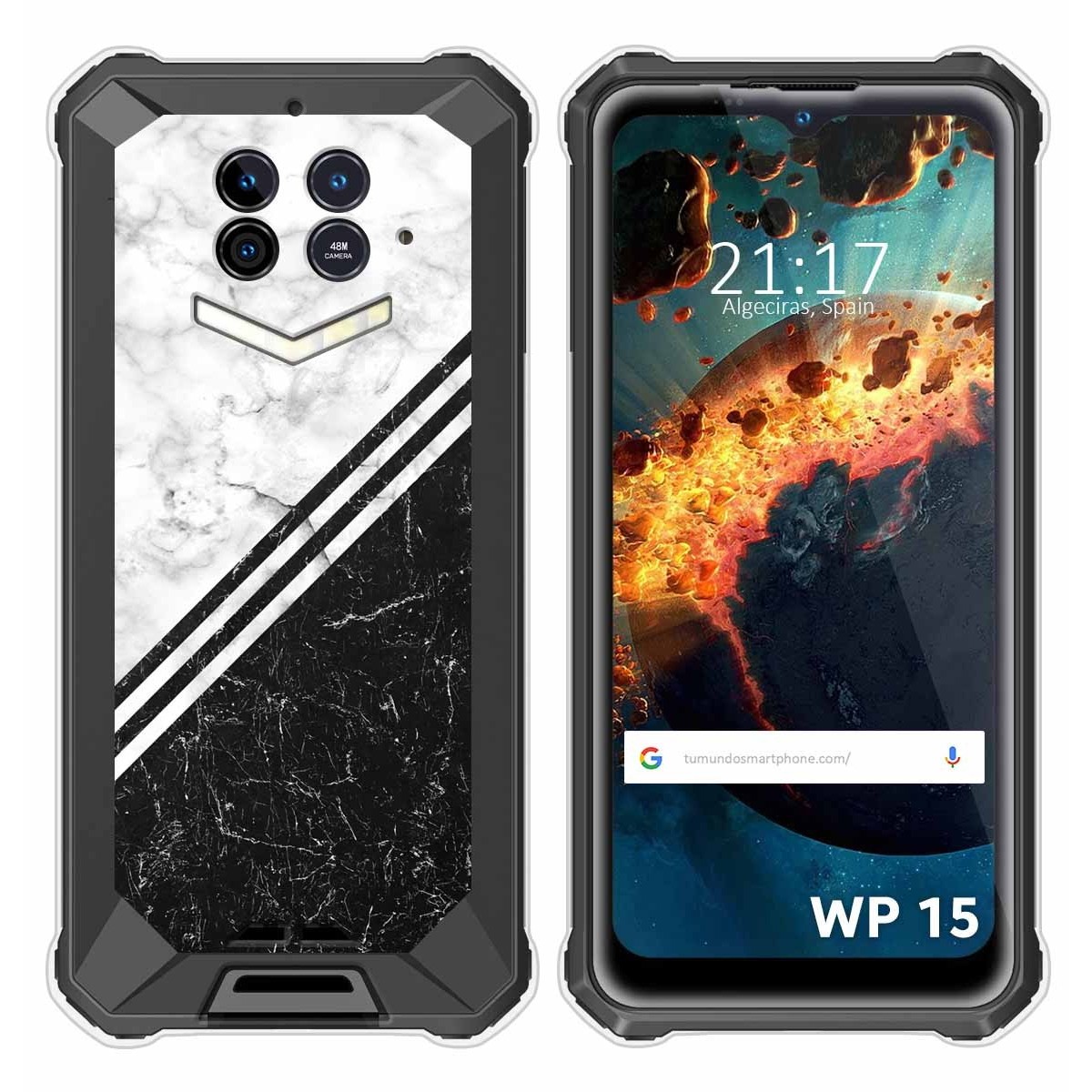 Funda Silicona para Oukitel WP15 diseño Mármol 01 Dibujos