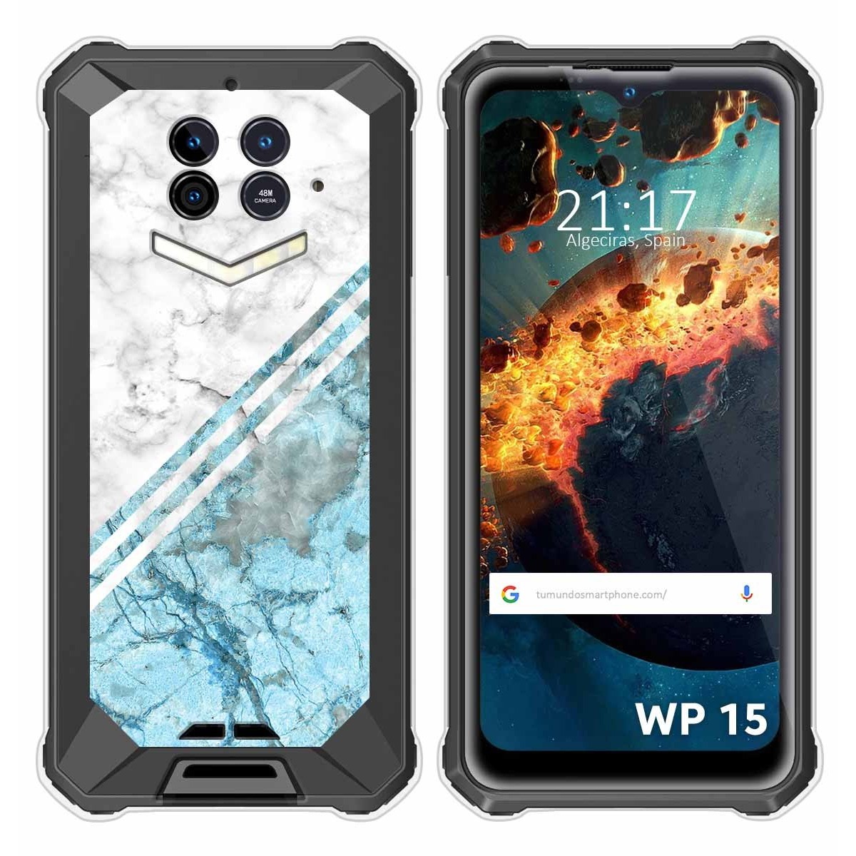 Funda Silicona para Oukitel WP15 diseño Mármol 02 Dibujos