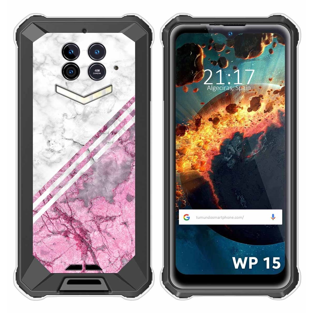 Funda Silicona para Oukitel WP15 diseño Mármol 03 Dibujos