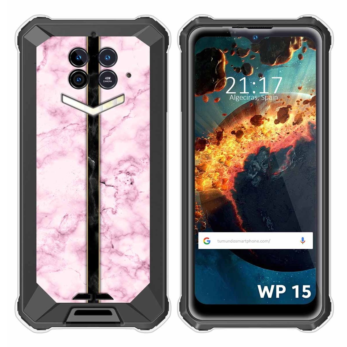 Funda Silicona para Oukitel WP15 diseño Mármol 04 Dibujos