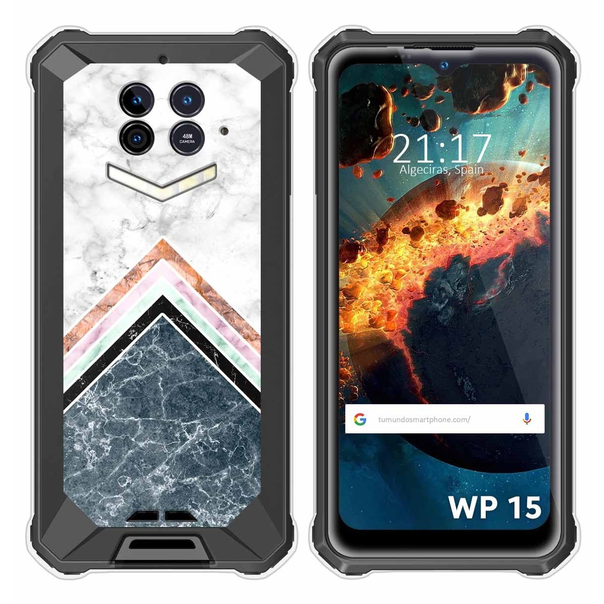 Funda Silicona para Oukitel WP15 diseño Mármol 05 Dibujos