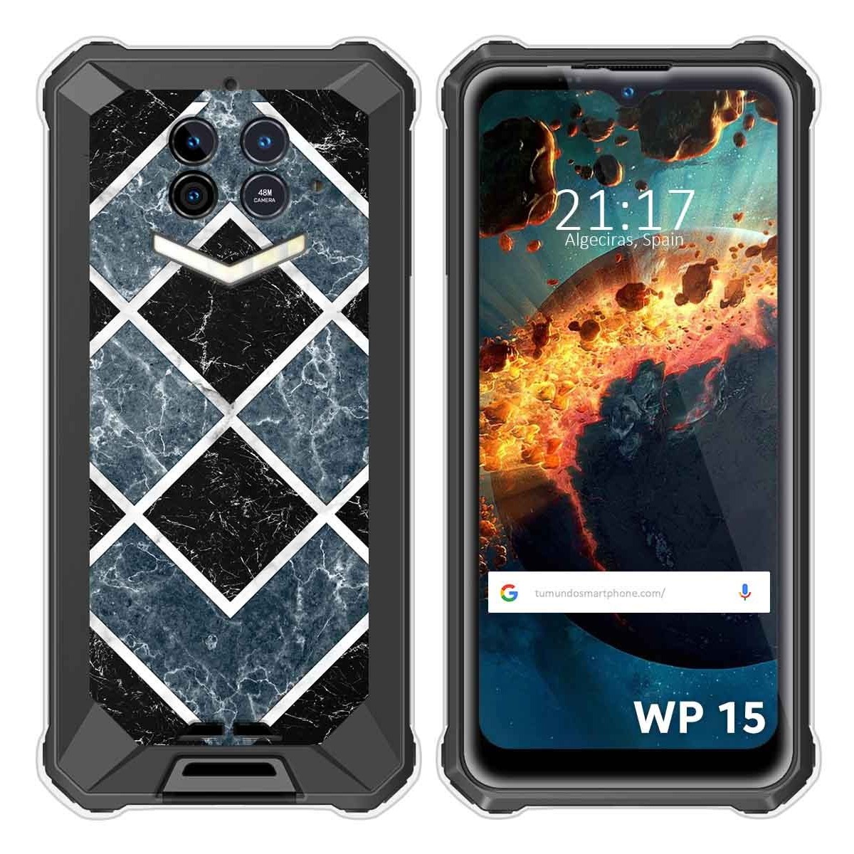 Funda Silicona para Oukitel WP15 diseño Mármol 06 Dibujos