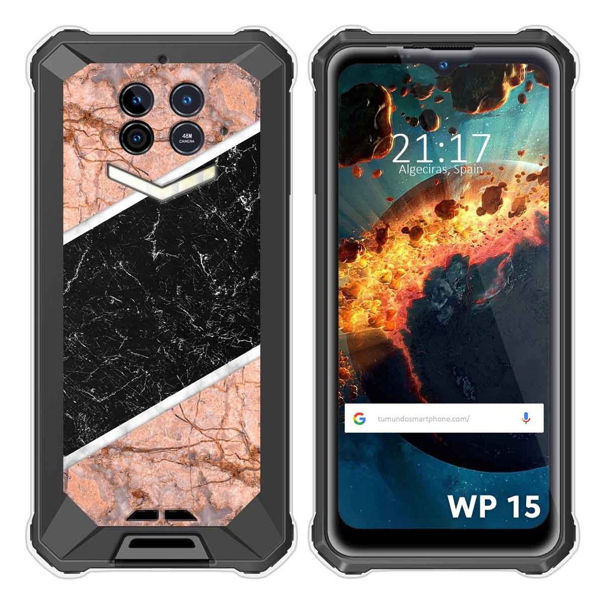 Funda Silicona para Oukitel WP15 diseño Mármol 07 Dibujos