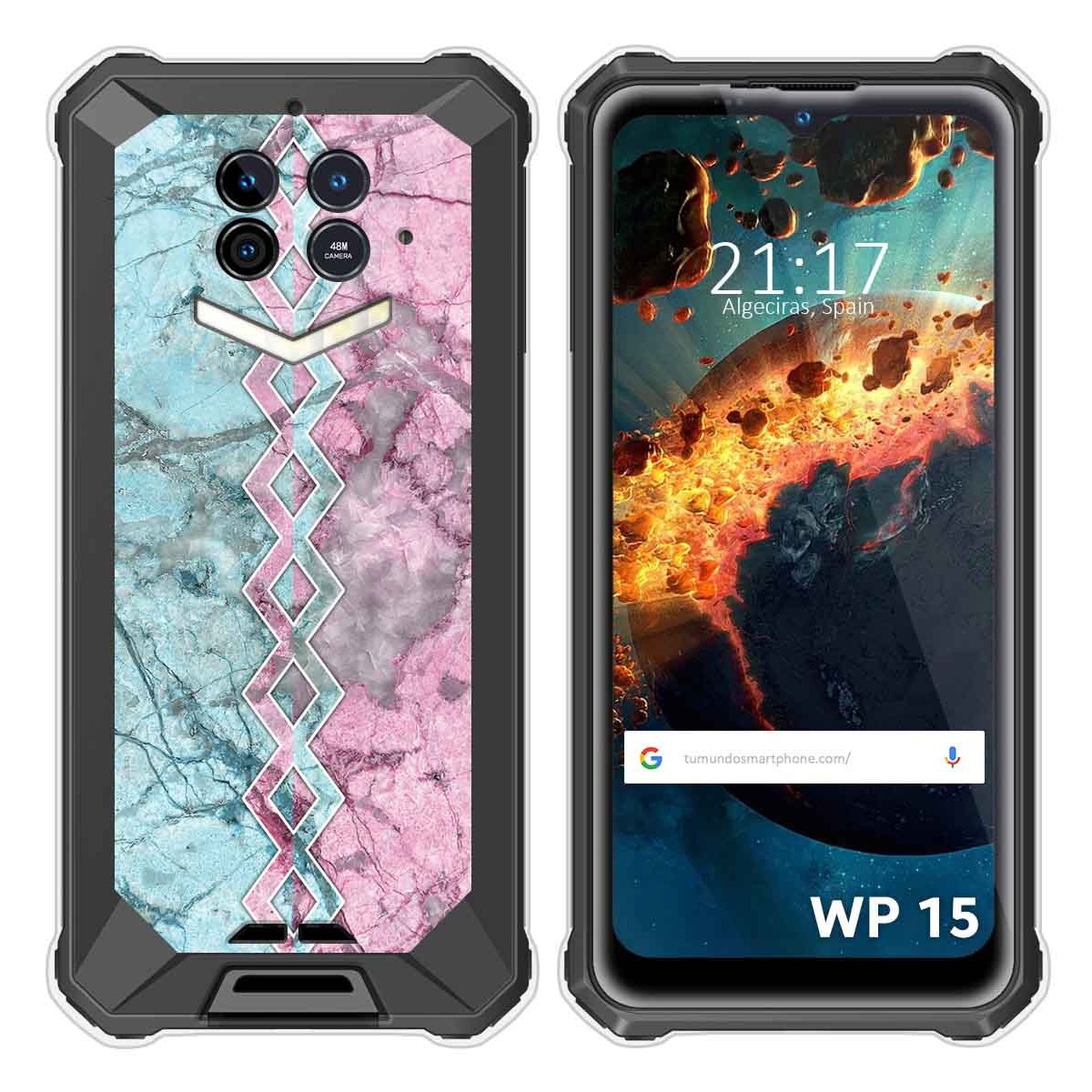 Funda Silicona para Oukitel WP15 diseño Mármol 08 Dibujos