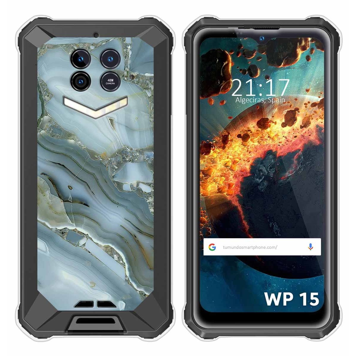 Funda Silicona para Oukitel WP15 diseño Mármol 09 Dibujos