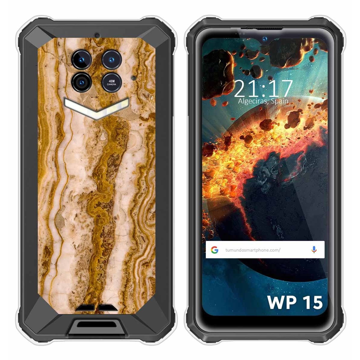 Funda Silicona para Oukitel WP15 diseño Mármol 10 Dibujos