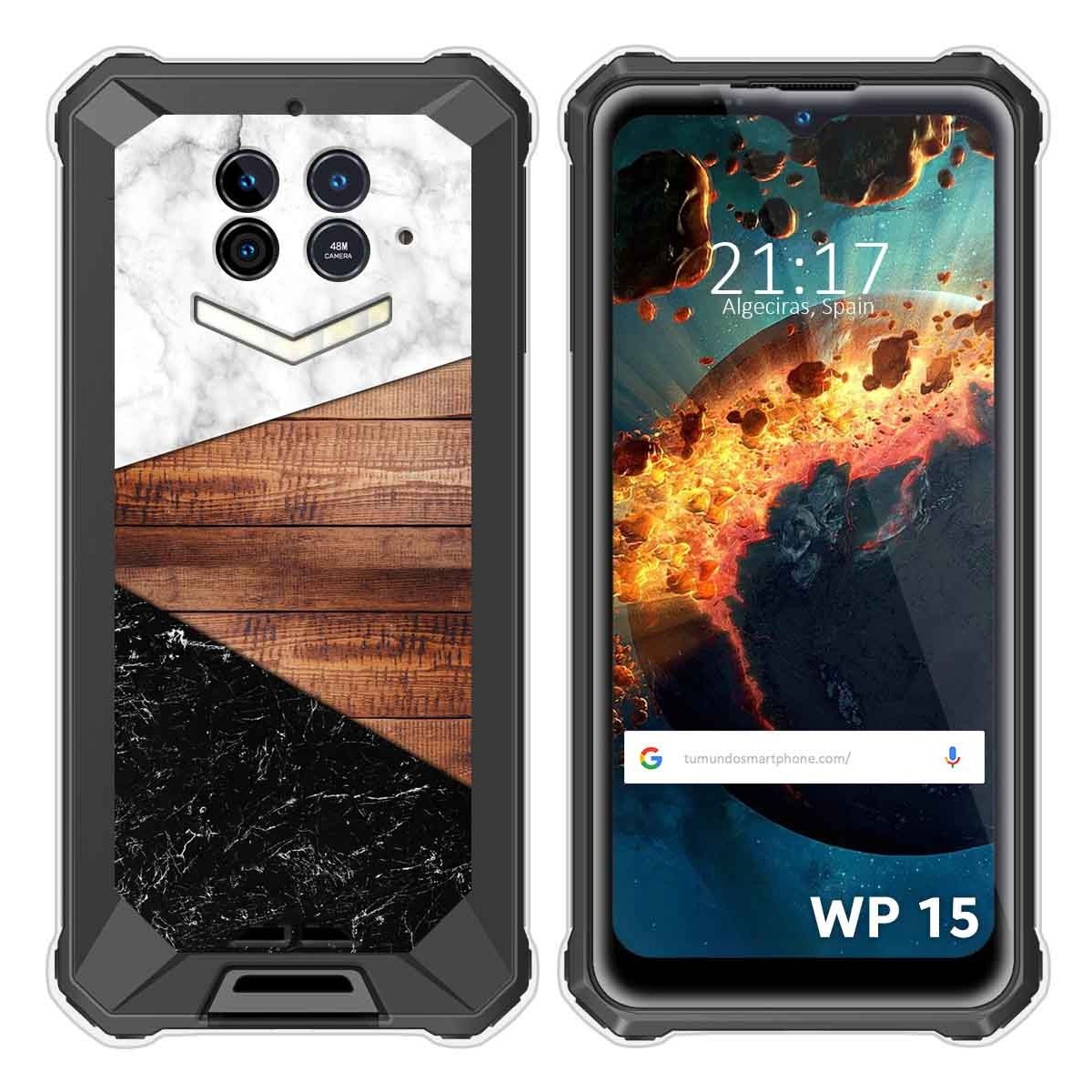 Funda Silicona para Oukitel WP15 diseño Mármol 11 Dibujos