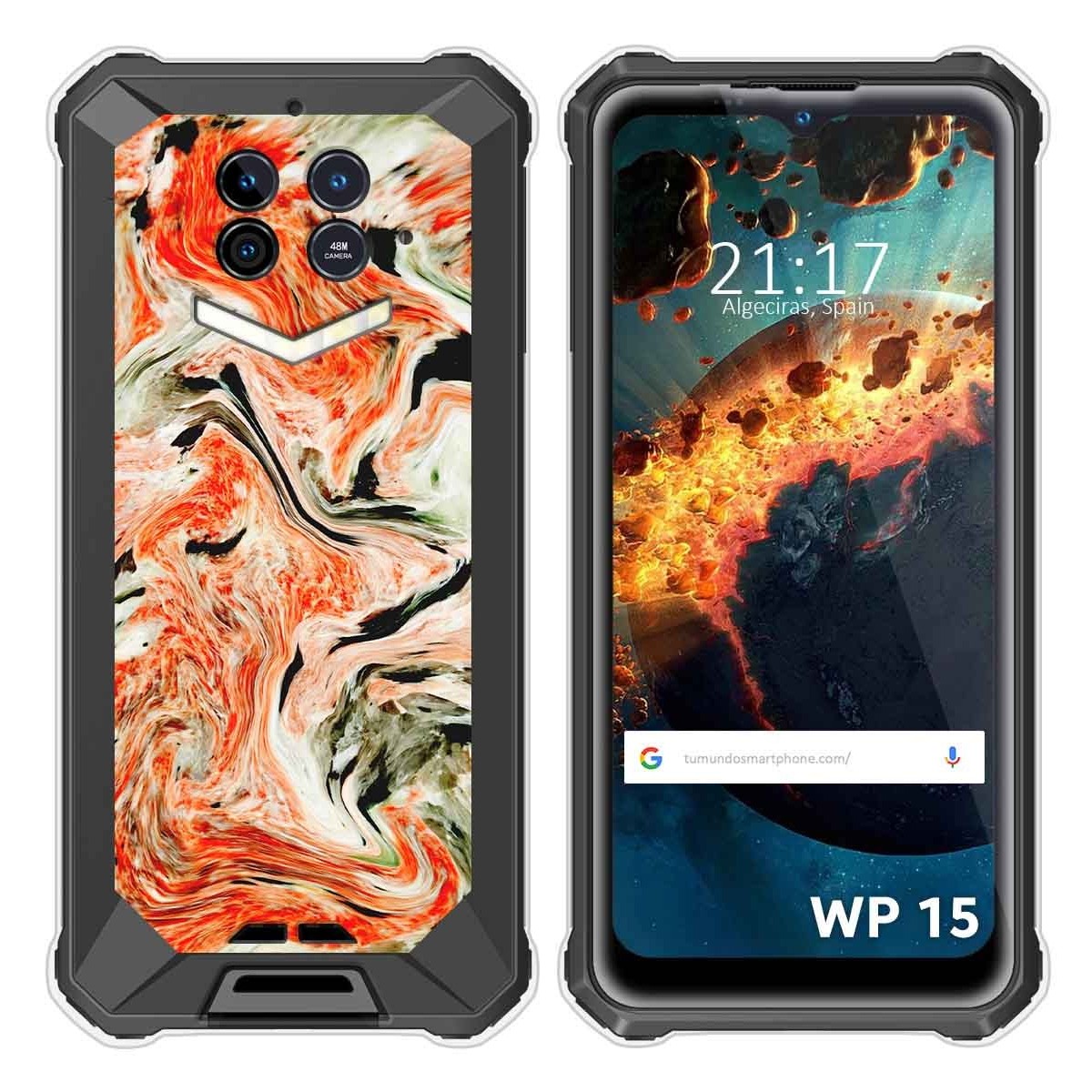 Funda Silicona para Oukitel WP15 diseño Mármol 12 Dibujos