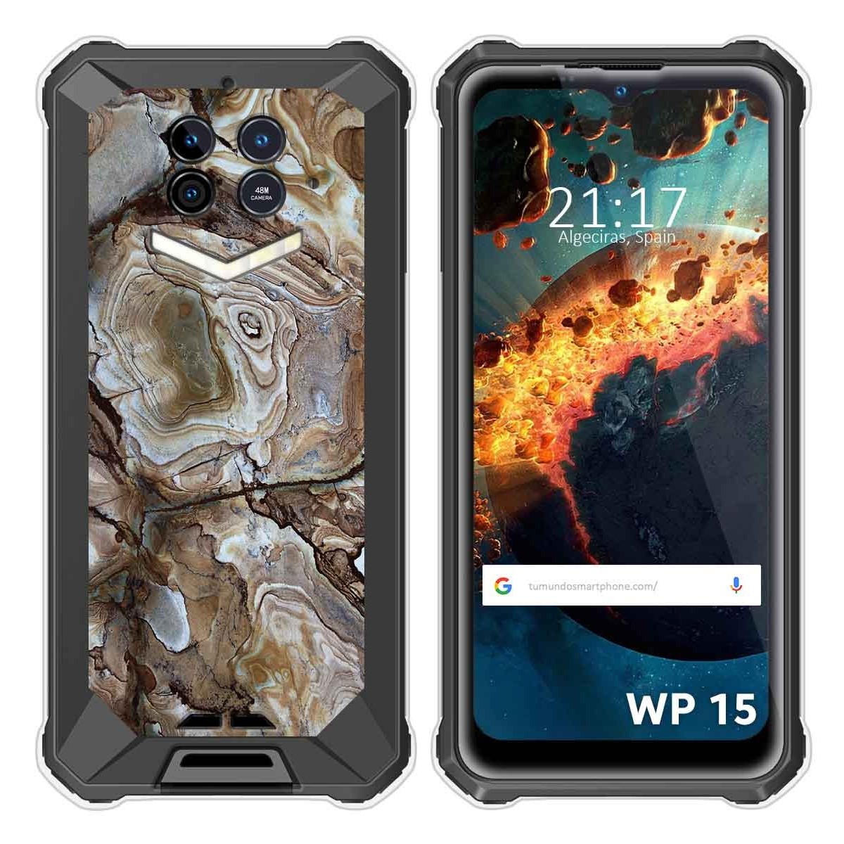 Funda Silicona para Oukitel WP15 diseño Mármol 14 Dibujos