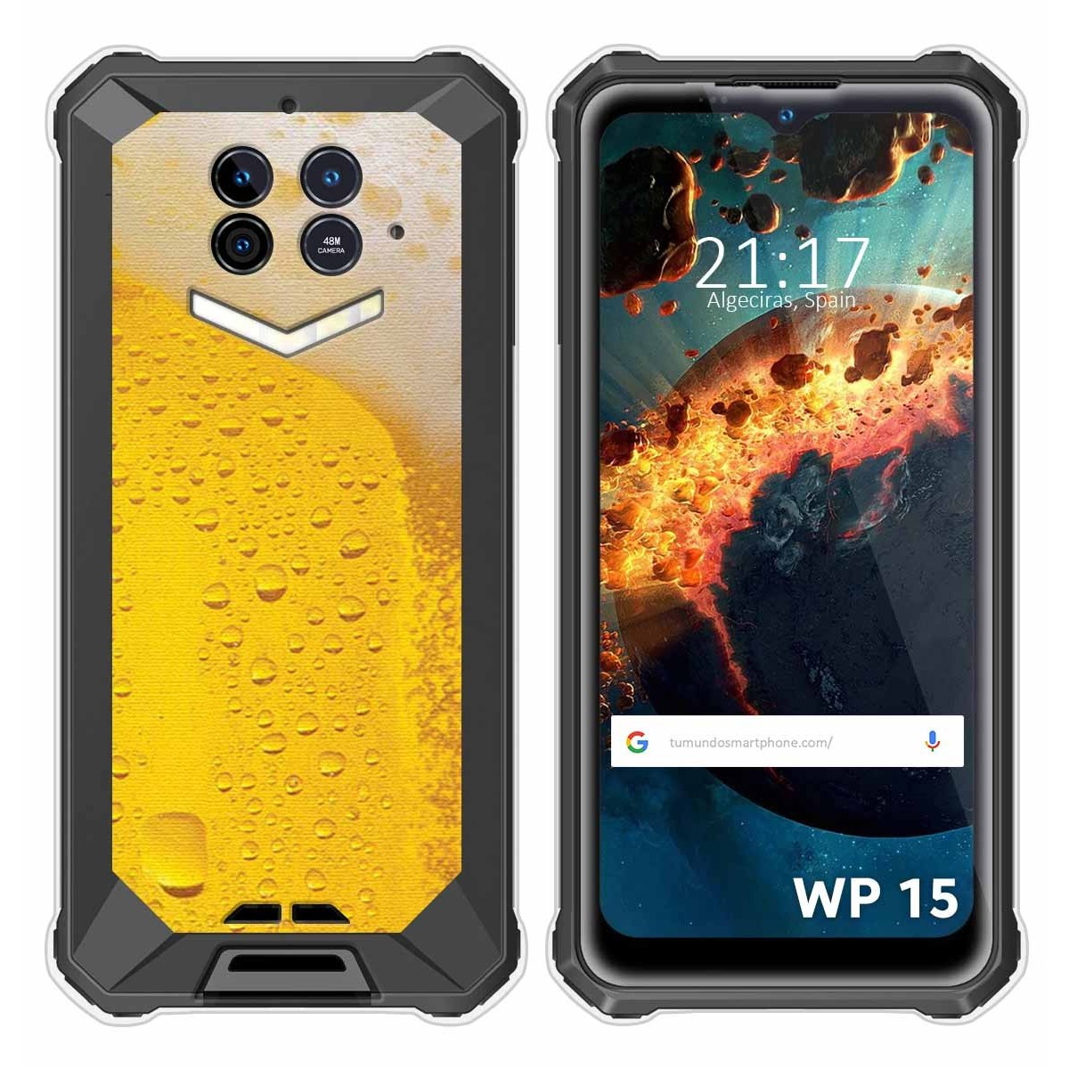 Funda Silicona para Oukitel WP15 diseño Cerveza Dibujos