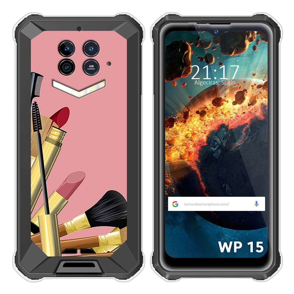 Funda Silicona para Oukitel WP15 diseño Brochas Dibujos