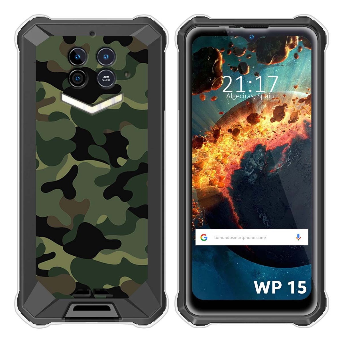 Funda Silicona para Oukitel WP15 diseño Camuflaje Dibujos