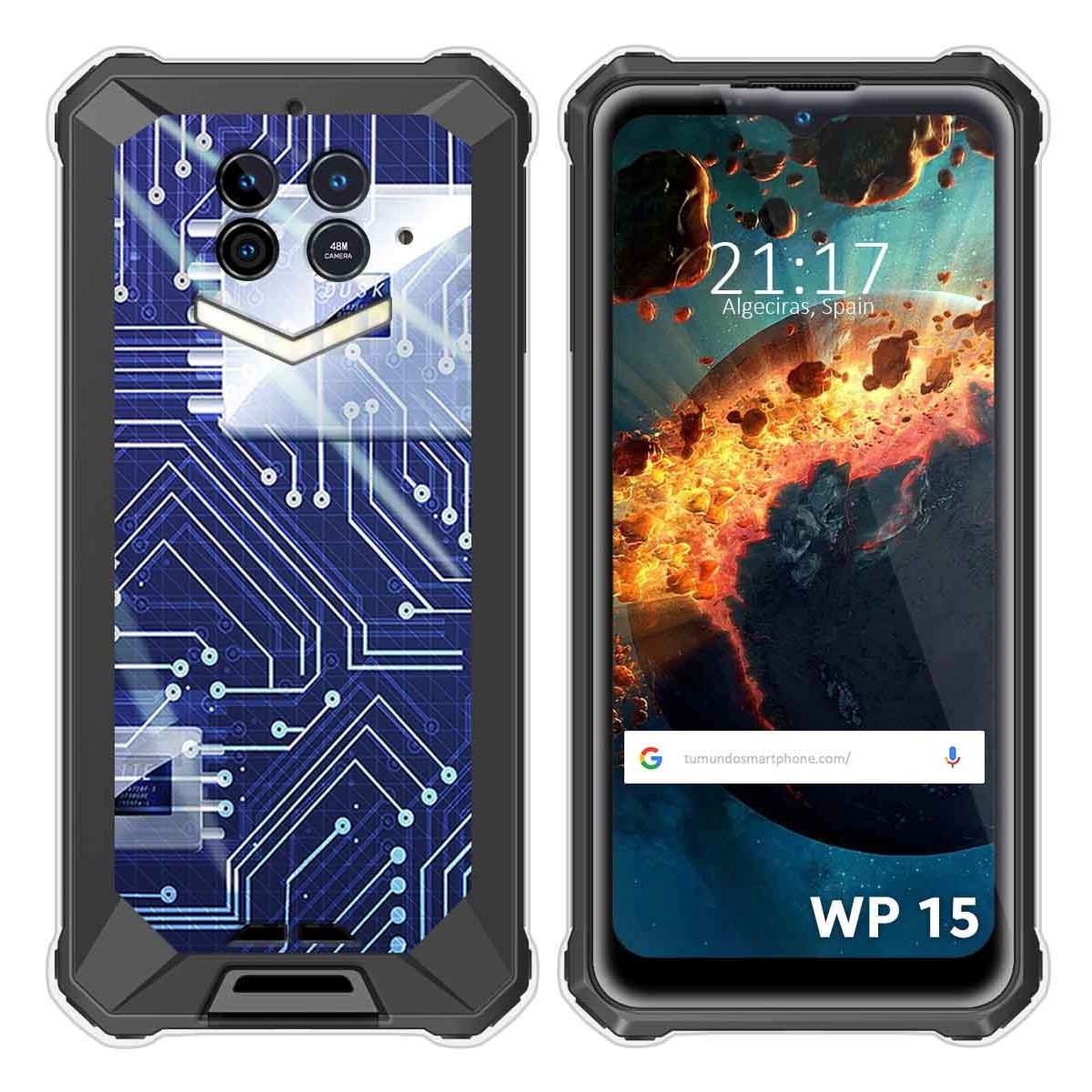 Funda Silicona para Oukitel WP15 diseño Circuito Dibujos