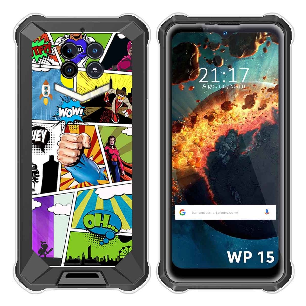 Funda Silicona para Oukitel WP15 diseño Comic Dibujos