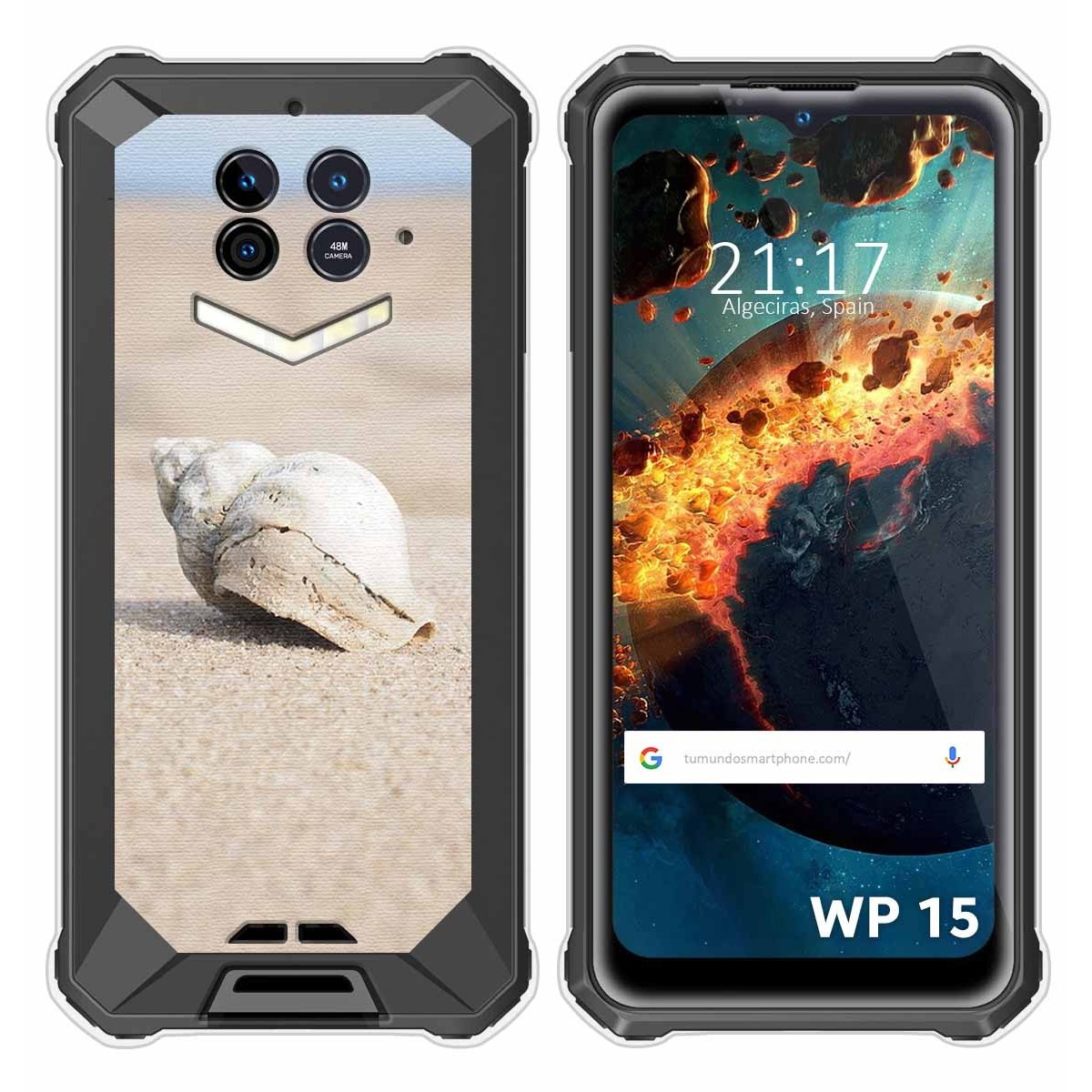 Funda Silicona para Oukitel WP15 diseño Concha Dibujos