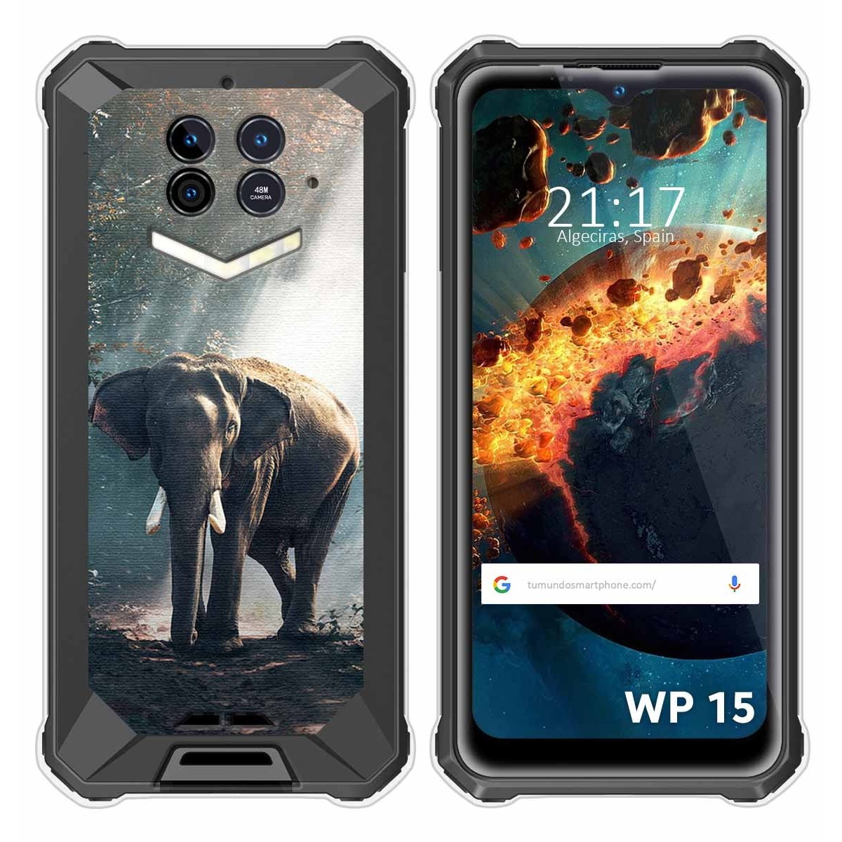 Funda Silicona para Oukitel WP15 diseño Elefante Dibujos