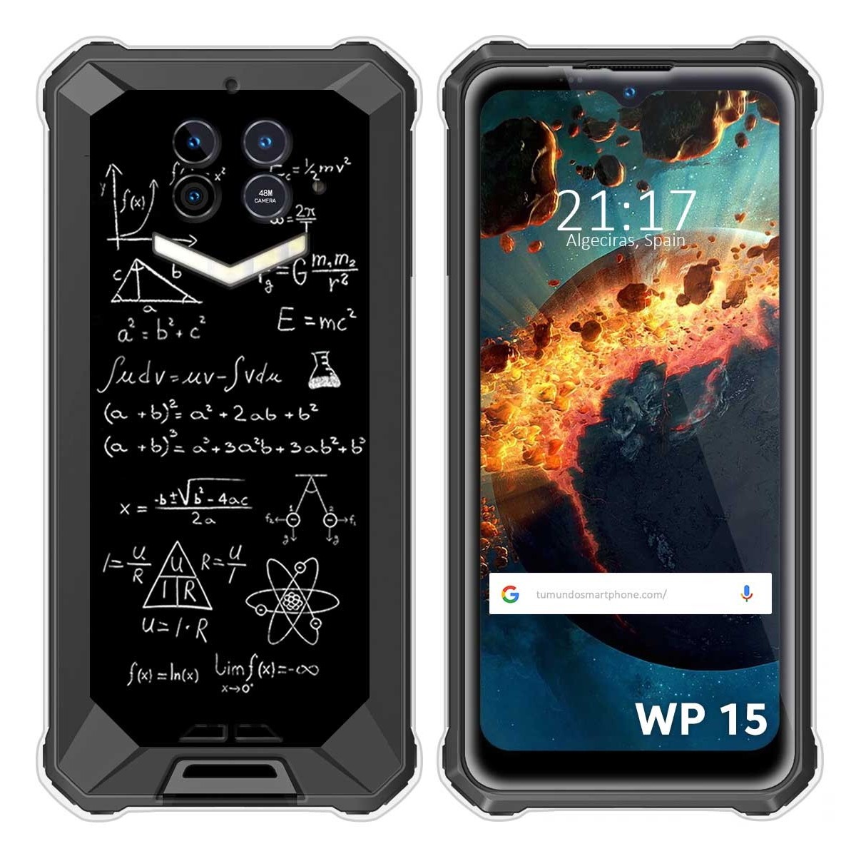 Funda Silicona para Oukitel WP15 diseño Formulas Dibujos