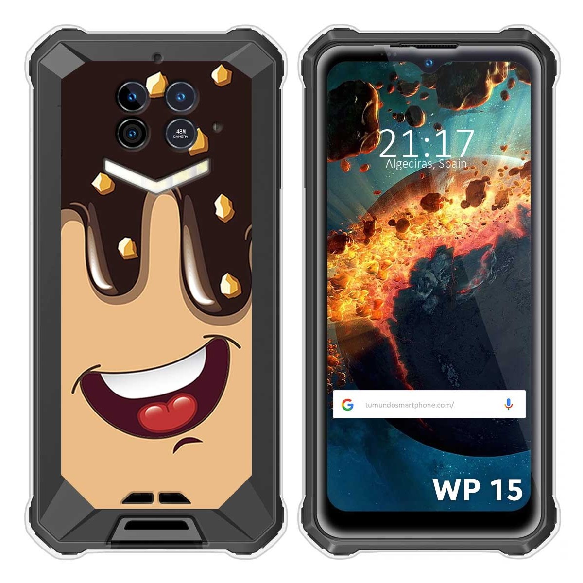 Funda Silicona para Oukitel WP15 diseño Helado Chocolate Dibujos