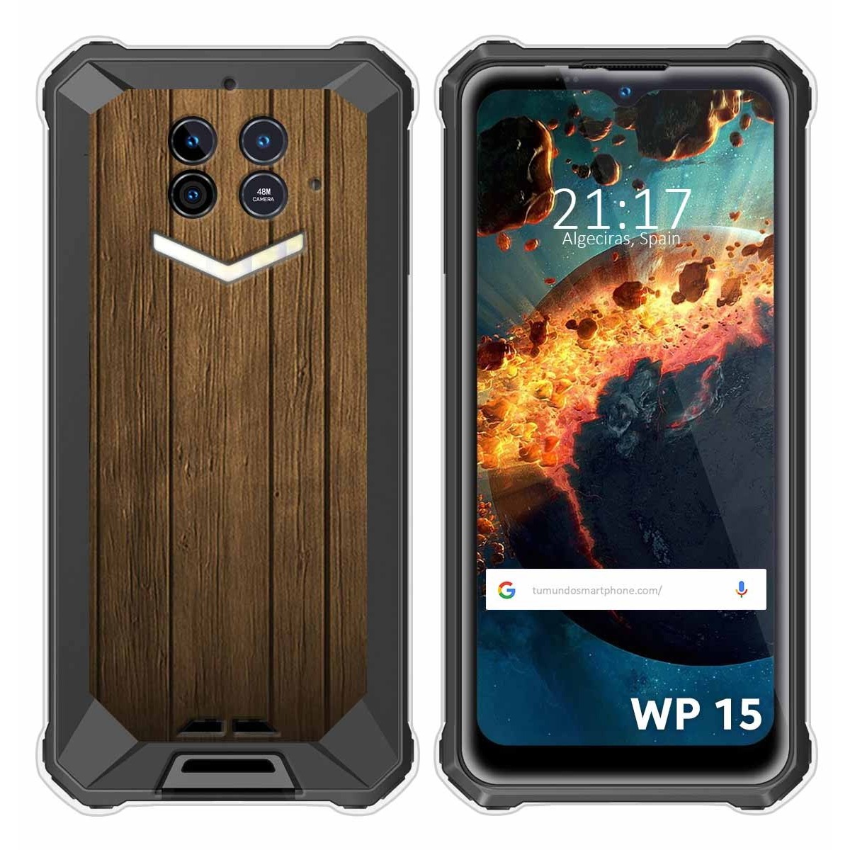 Funda Silicona para Oukitel WP15 diseño Madera Dibujos