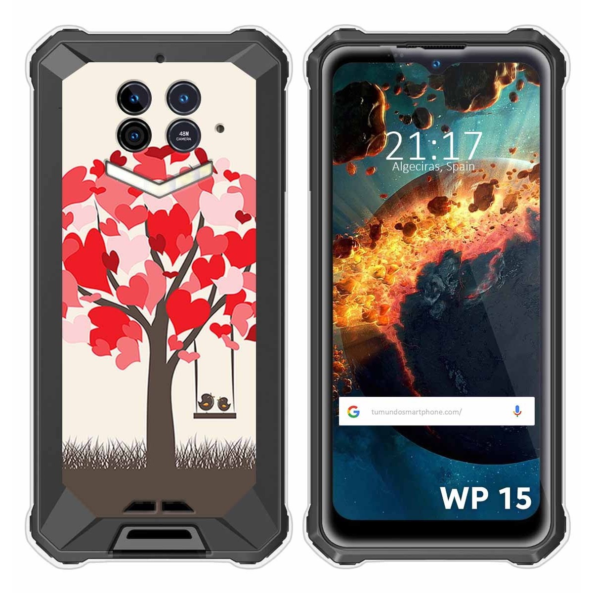 Funda Silicona para Oukitel WP15 diseño Pajaritos Dibujos