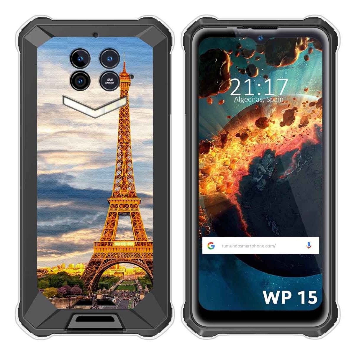 Funda Silicona para Oukitel WP15 diseño Paris Dibujos