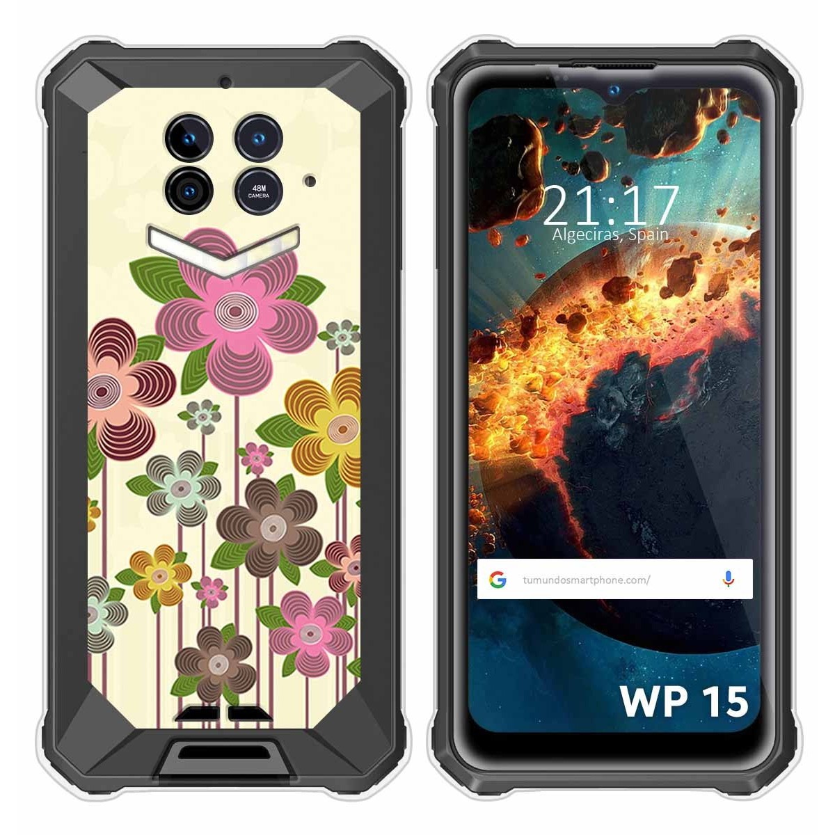 Funda Silicona para Oukitel WP15 diseño Primavera En Flor Dibujos