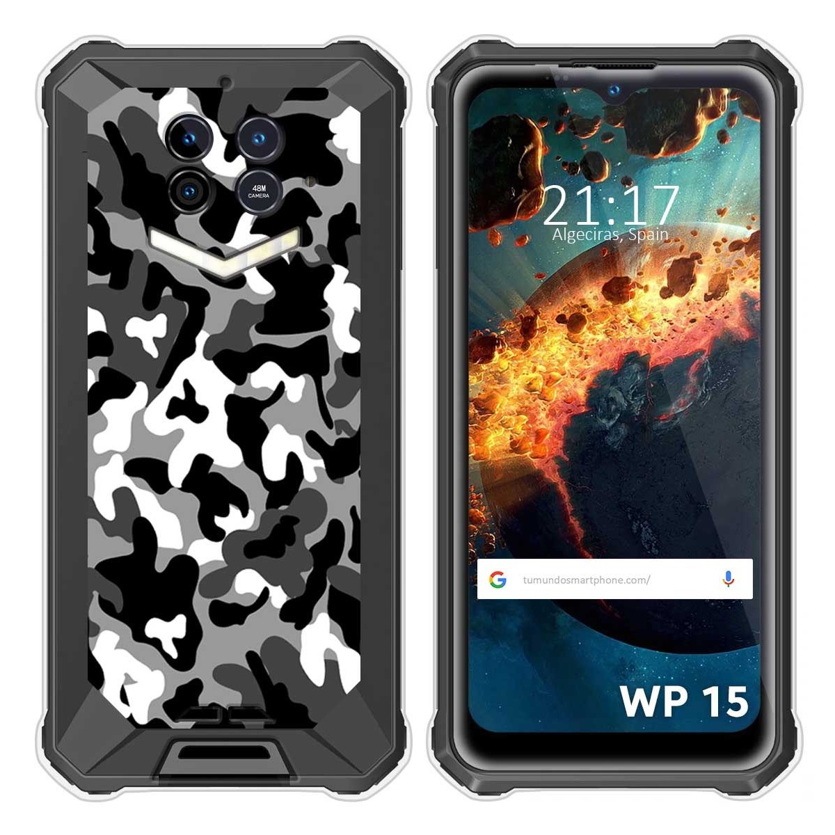 Funda Silicona para Oukitel WP15 diseño Snow Camuflaje Dibujos