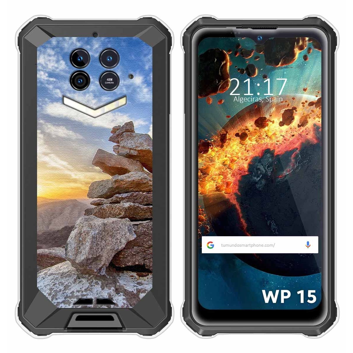 Funda Silicona para Oukitel WP15 diseño Sunset Dibujos