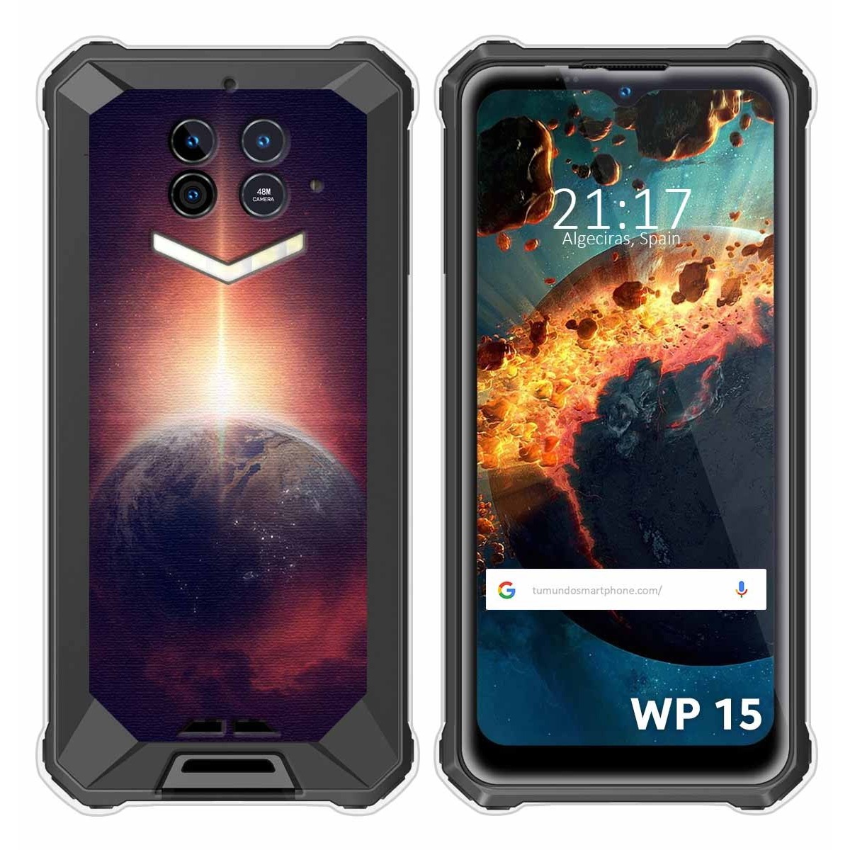 Funda Silicona para Oukitel WP15 diseño Tierra Dibujos