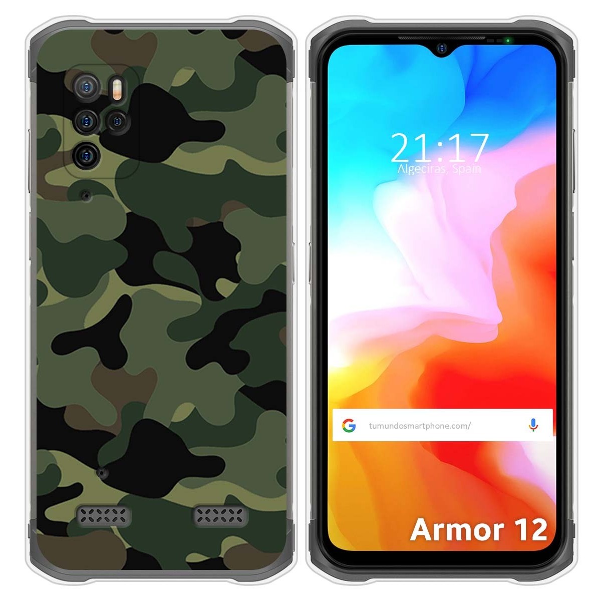 Funda Silicona para Ulefone Armor 12 5G diseño Camuflaje Dibujos