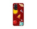 Funda Silicona Líquida Roja para Xiaomi Redmi Note 11 / 11s diseño Espacio Dibujos