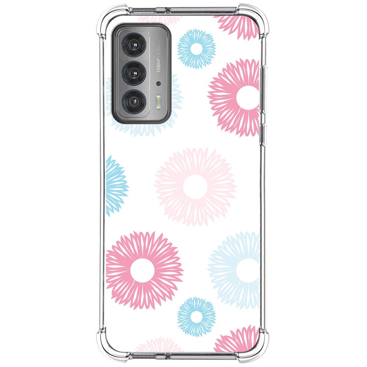 Funda Silicona Antigolpes para Motorola Edge 20 diseño Flores 06 Dibujos