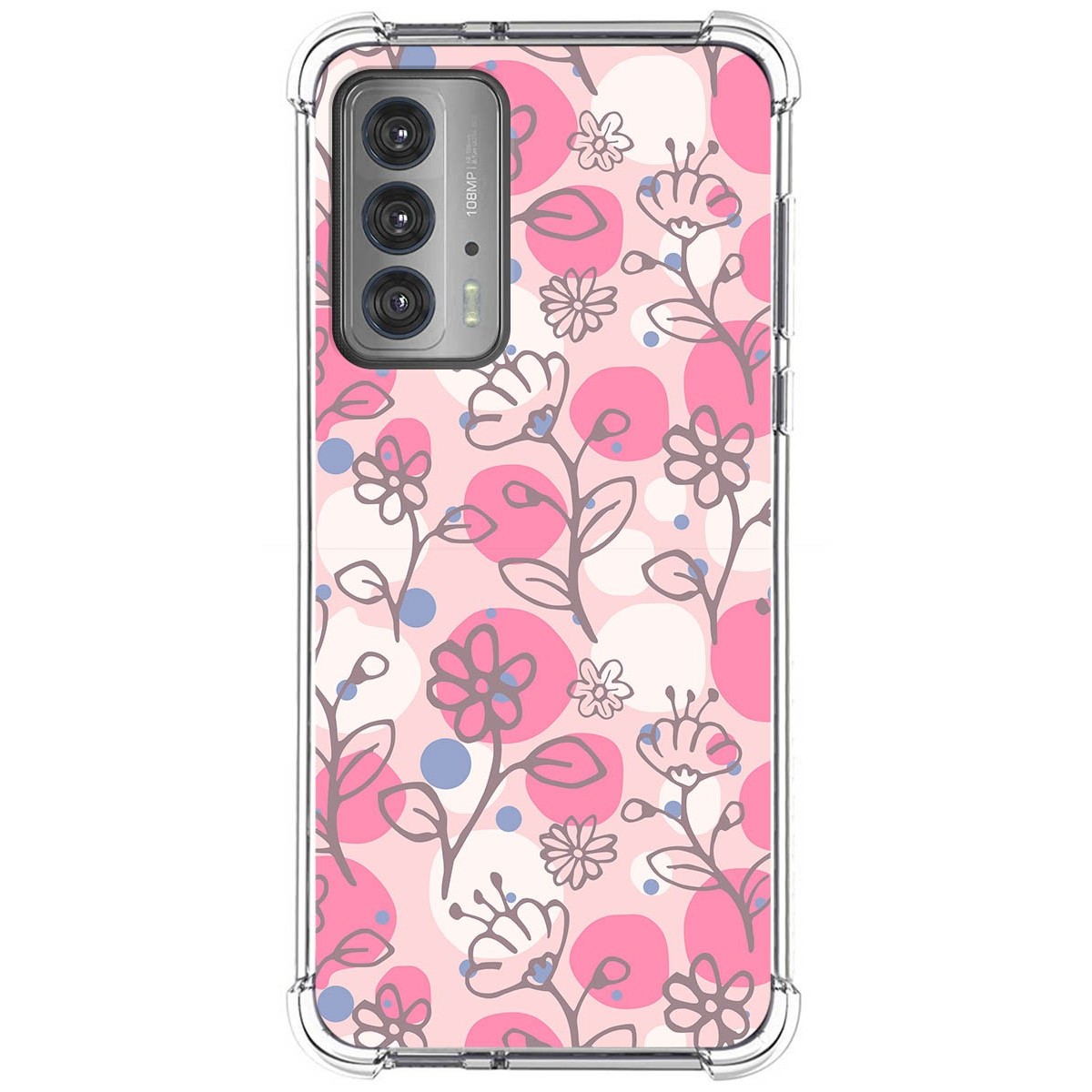 Funda Silicona Antigolpes para Motorola Edge 20 diseño Flores 07 Dibujos