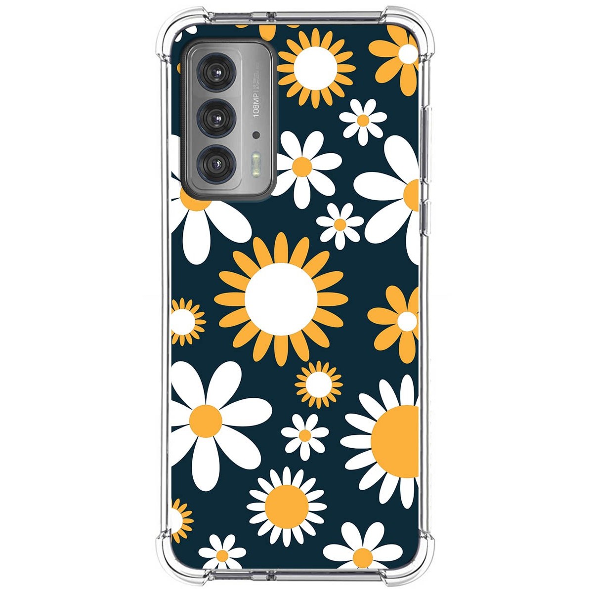 Funda Silicona Antigolpes para Motorola Edge 20 diseño Flores 08 Dibujos