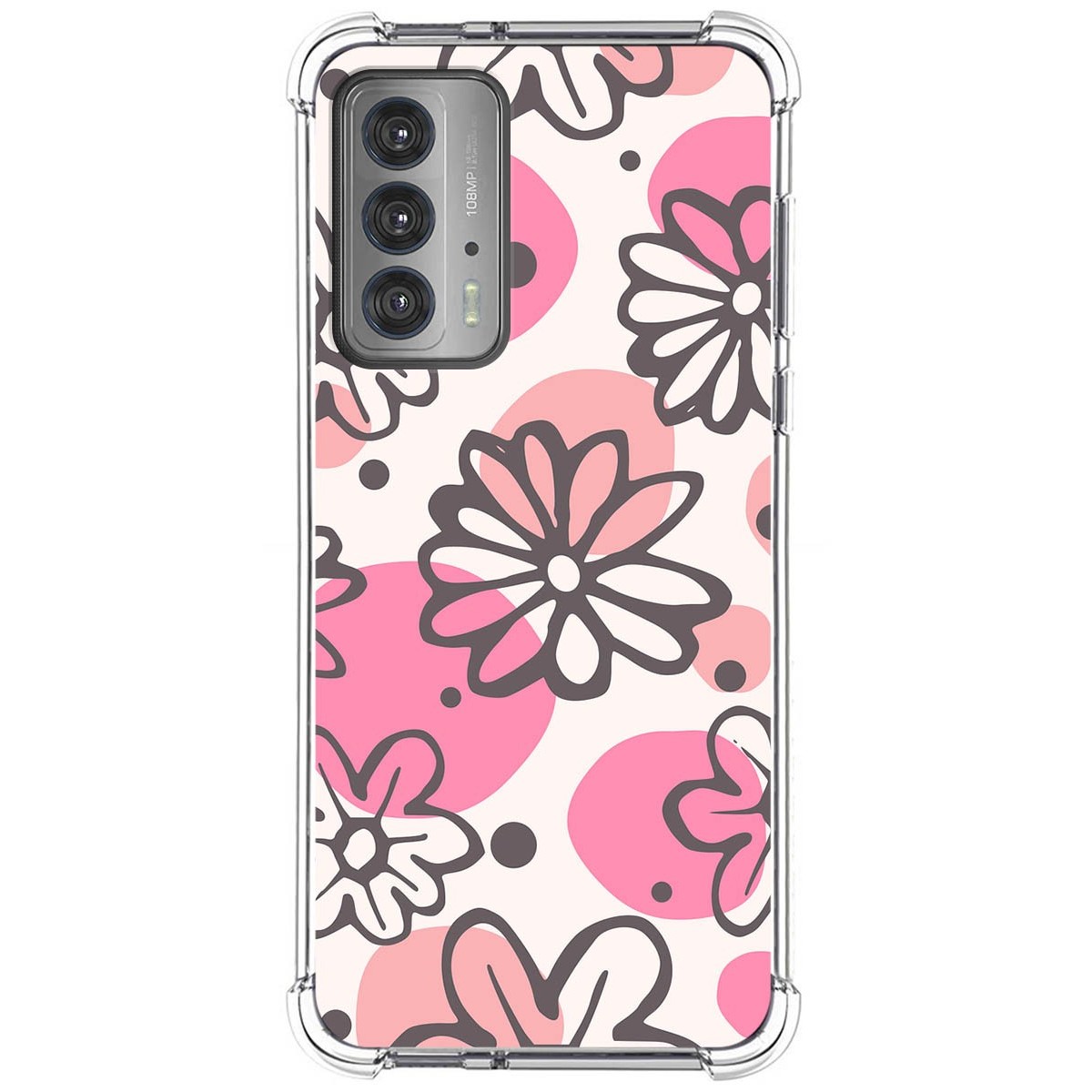 Funda Silicona Antigolpes para Motorola Edge 20 diseño Flores 09 Dibujos