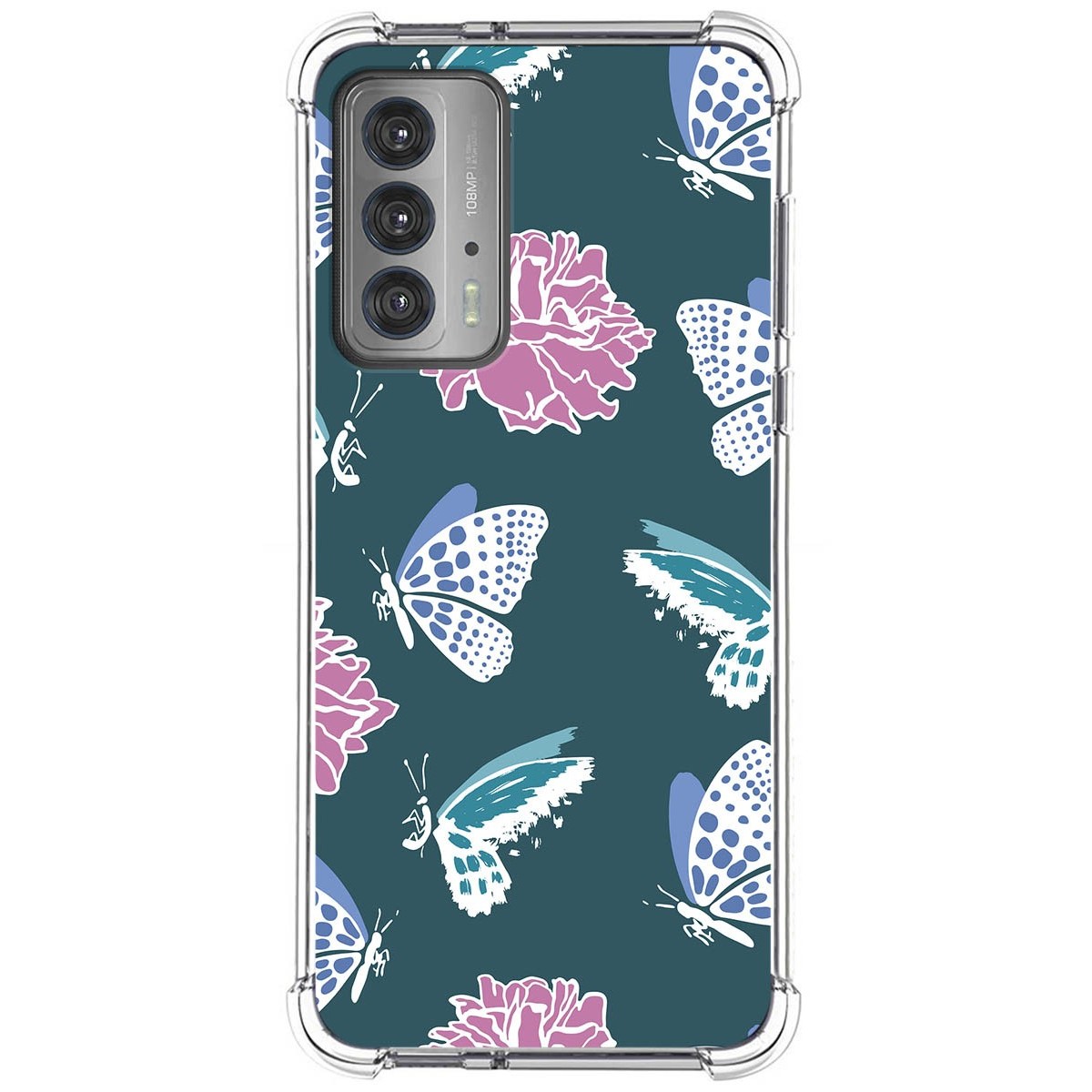 Funda Silicona Antigolpes para Motorola Edge 20 diseño Flores 10 Dibujos