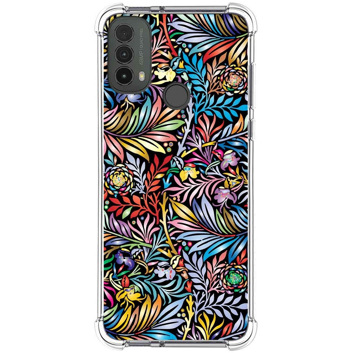 Funda Silicona Antigolpes para Motorola Moto E40 diseño Flores 04 Dibujos